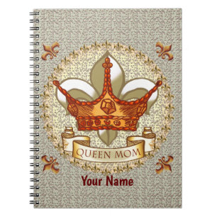 Cuaderno Bloc de notas Reina Mamá personalizado de Banner