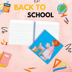 Cuaderno Bloc de notas retro Bonito para niñita