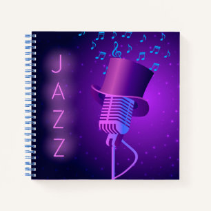 Cuaderno Bloc de notas Retro Jazz Mic Square