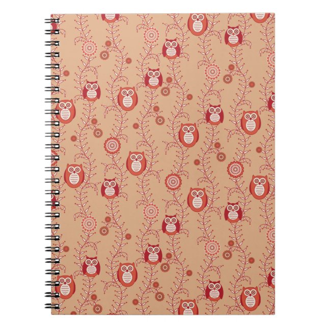 Cuaderno Bloc de notas Retro Owls (Frente)