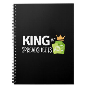 Cuaderno bloc de notas Rey de hojas de cálculo