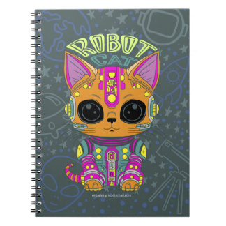 Cuaderno Bloc de notas Robot Cat