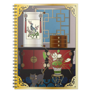 Cuaderno Bloc de notas rojo de Mah Jongg