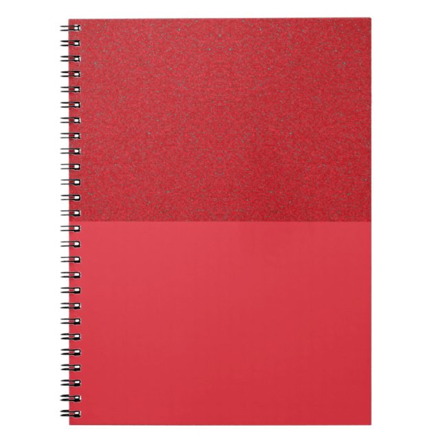 Cuaderno Bloc de notas rojo de tomate de doble textura (Per (Frente)