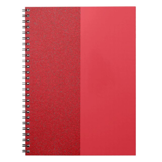 Cuaderno Bloc de notas rojo de tomate semiplano de medio ru (Frente)