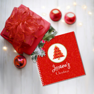Cuaderno Bloc de notas rojo Joyoux Noel