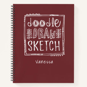 Cuaderno Bloc de notas rojo personalizado