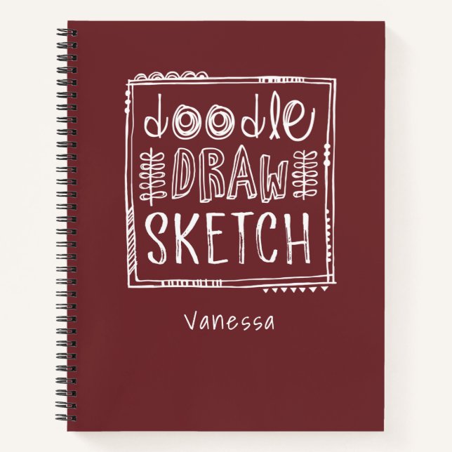 Cuaderno Bloc de notas rojo personalizado (Anverso)