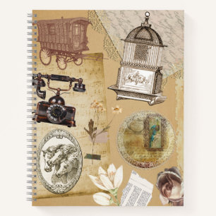 Cuaderno Bloc de notas romántico de época