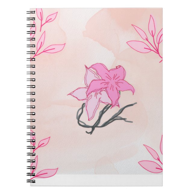 Cuaderno bloc de notas rosa (Frente)