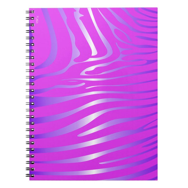Cuaderno Bloc de notas rosa de cebra zística (Frente)