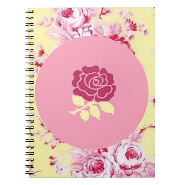 Cuaderno bloc de notas Rosa de moda (Frente)