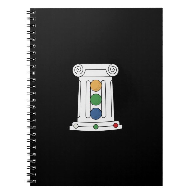 Cuaderno Bloc de notas RUM con cubierta negra (Frente)