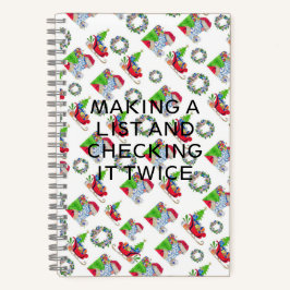 Cuaderno Bloc de notas Santa Holiday