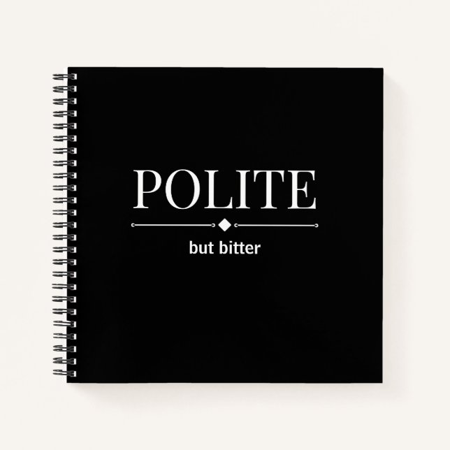 Cuaderno Bloc de notas sarcástico amable pero amargo (Anverso)
