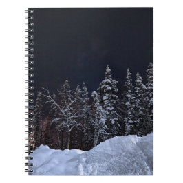Cuaderno Bloc de notas Serene Blue Winter Forest