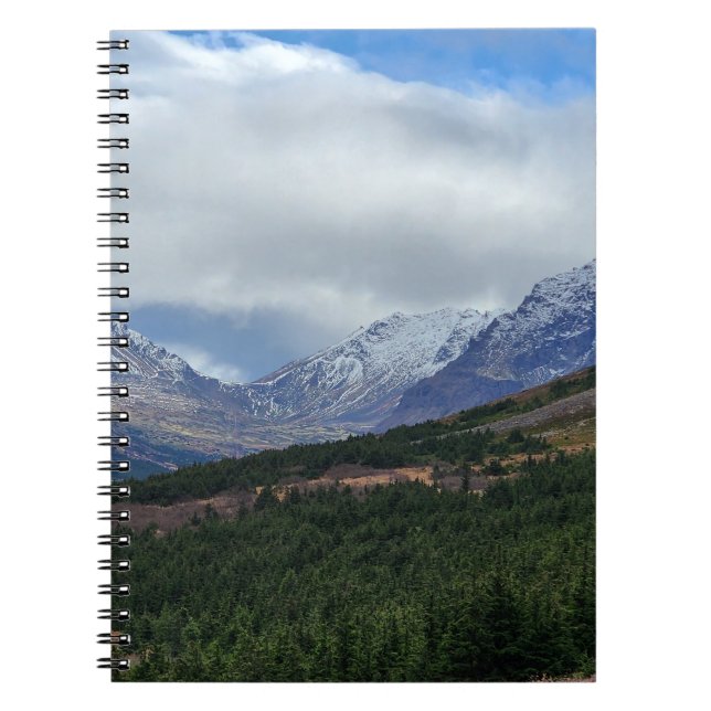 Cuaderno Bloc de notas Serene Mountain Peaks (Frente)