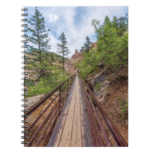 Cuaderno Bloc de notas Seven Falls Walkway Bridge (Frente)