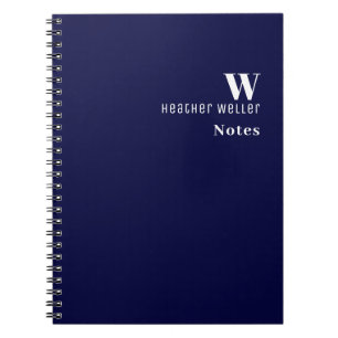Cuaderno Bloc de notas simple de fotos en espiral azul