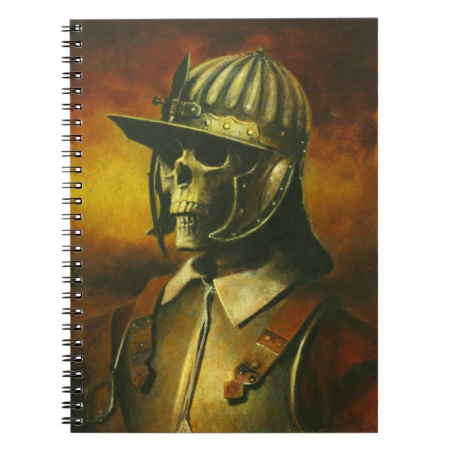 Cuaderno Bloc de notas Skeleton Roundhead de la guerra civi (Frente)