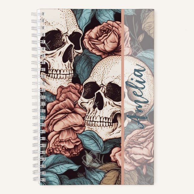 Cuaderno Bloc de notas Skulls (Anverso)
