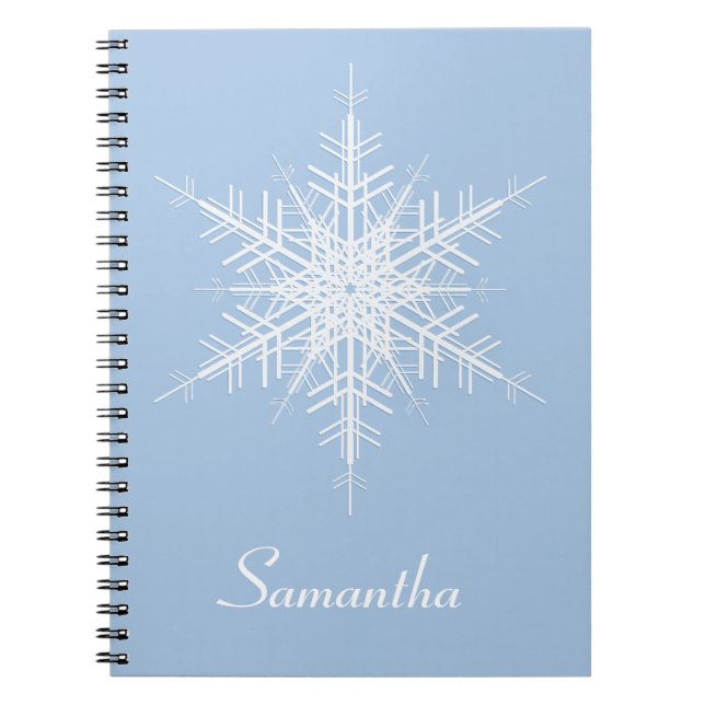 Cuaderno Bloc de notas Snowflake Blue Powder (Frente)