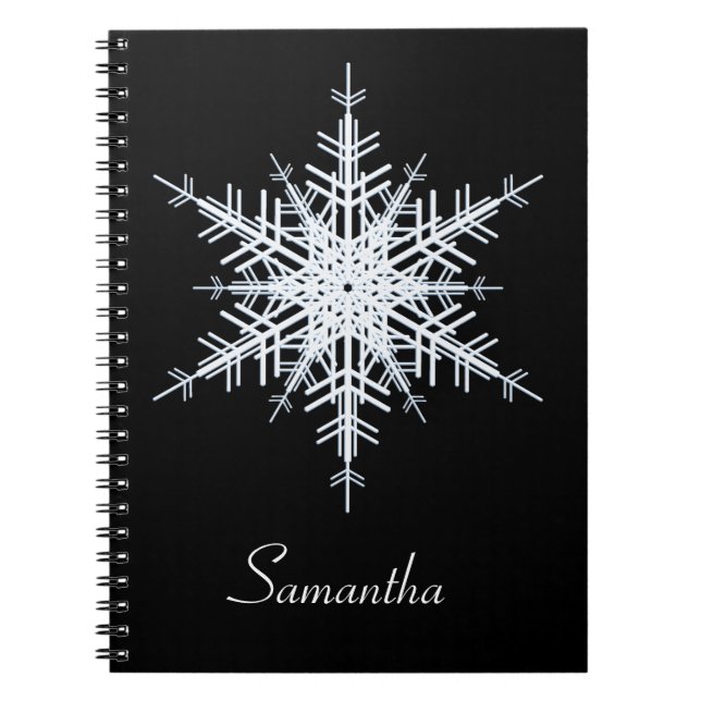 Cuaderno Bloc de notas Snowflake White Snowflake (Frente)