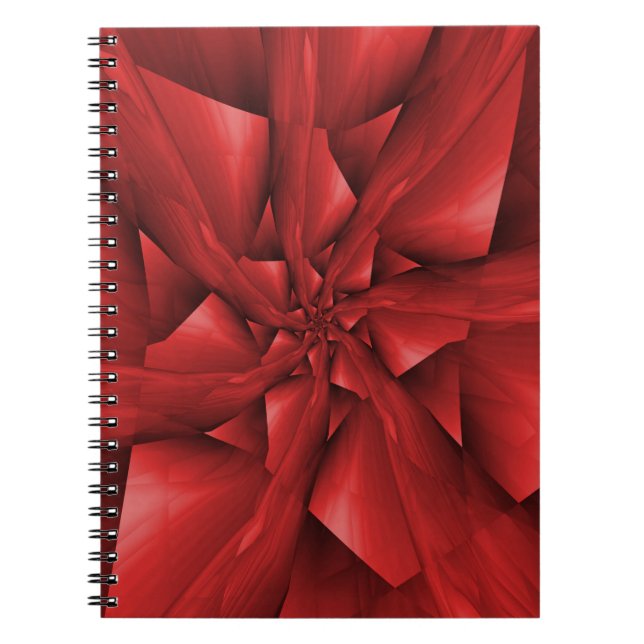 Cuaderno Bloc de notas sobre armas en espiral roja (Frente)
