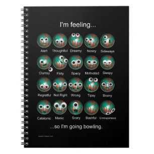 Cuaderno Bloc de notas sobre emociones de bolos