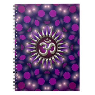 Cuaderno Bloc de notas sobre energía de curación púrpura de