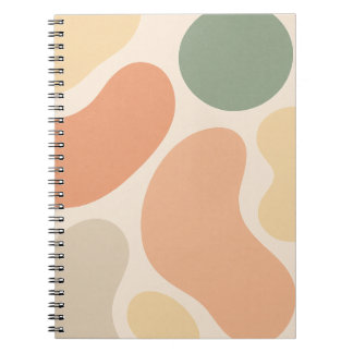 Cuaderno Bloc de notas sobre formas abstractas orgánicas -