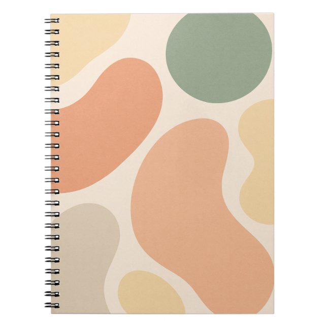 Cuaderno Bloc de notas sobre formas abstractas orgánicas -  (Frente)