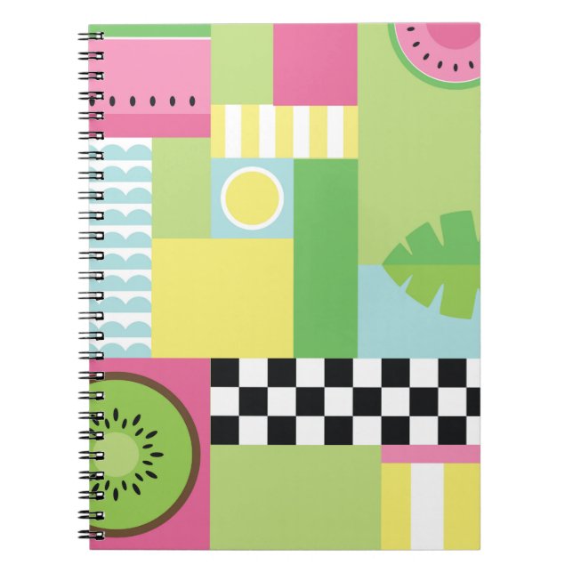 Cuaderno Bloc de notas sobre frutas de verano (Frente)
