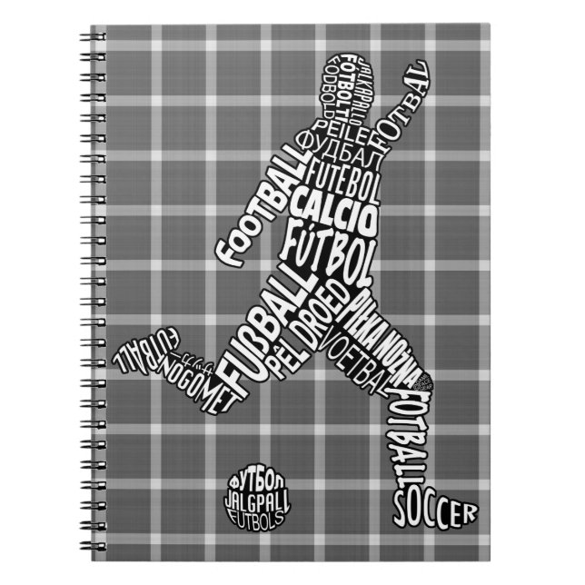 Cuaderno Bloc de notas sobre tipografía del fútbol (Frente)