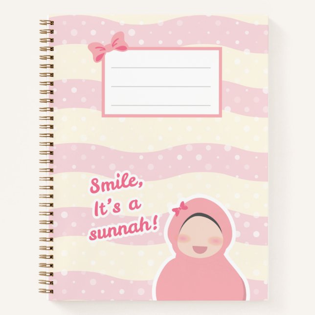 Cuaderno Bloc de notas "Sonríe es un sunnah" (Anverso)