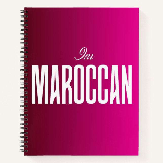 Cuaderno Bloc de notas "Soy marroquí" - Orgulloso estudiant (Anverso)