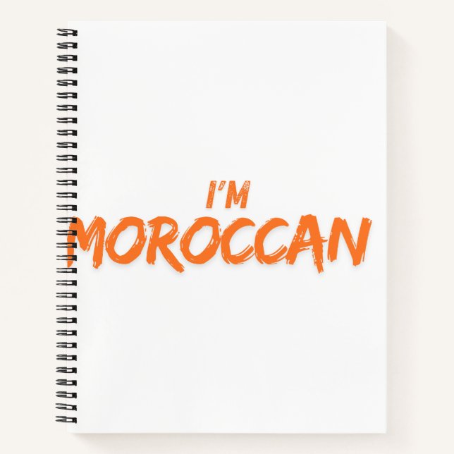 Cuaderno Bloc de notas "Soy marroquí" - Orgulloso estudiant (Anverso)