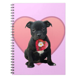 Cuaderno bloc de notas Stafforshire bull terrippy