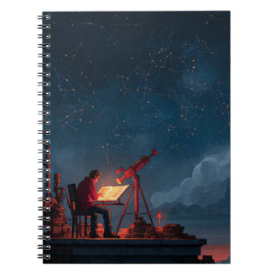 Cuaderno Bloc de notas Stargazer en el techo de constelació