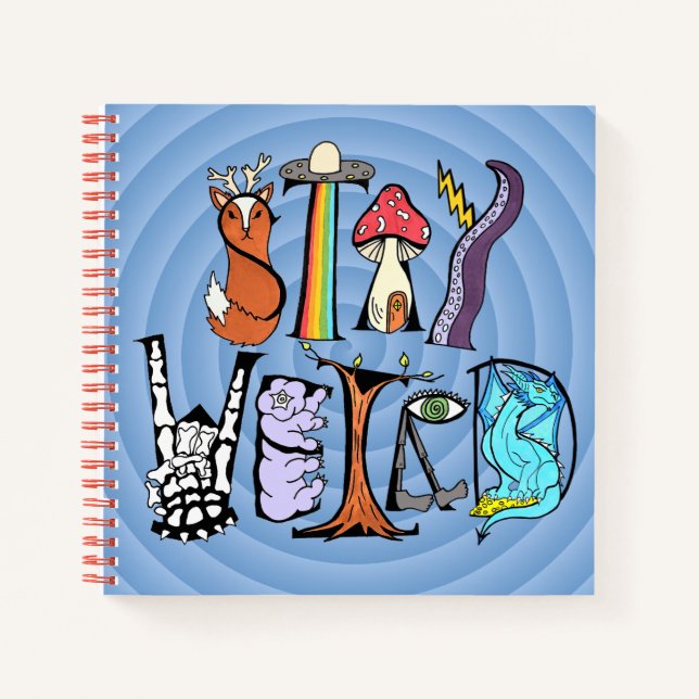 Cuaderno Bloc de notas Stay Weird (Anverso)