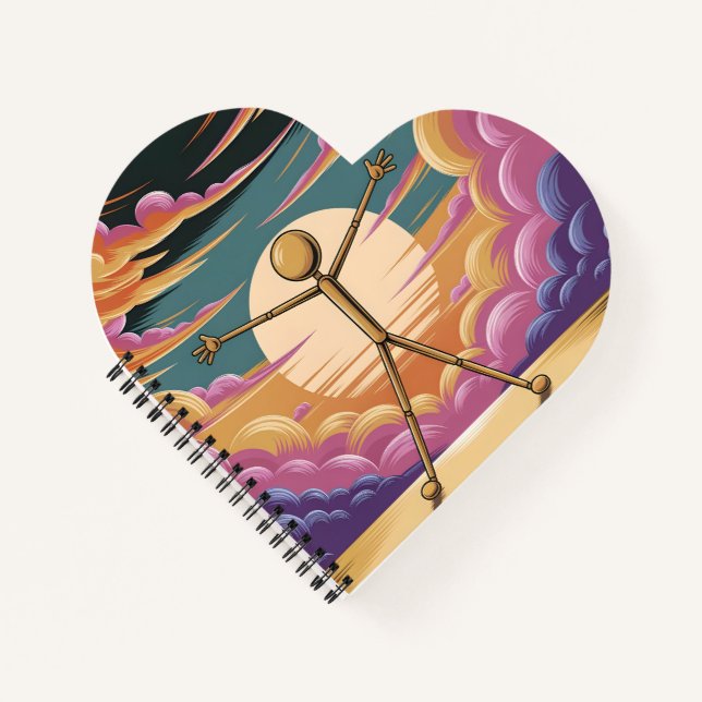 Cuaderno Bloc de notas Stickman cósmico (Anverso)