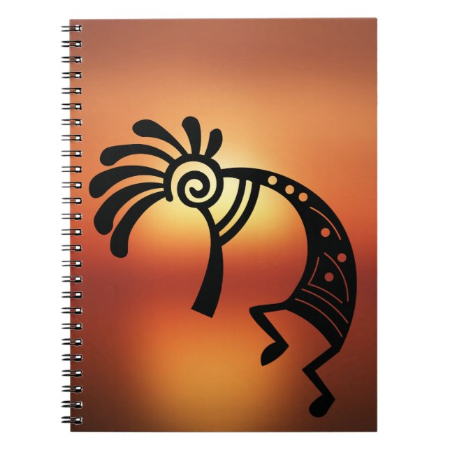 Cuaderno Bloc de notas Sunset Southwest Kokopelli (Frente)