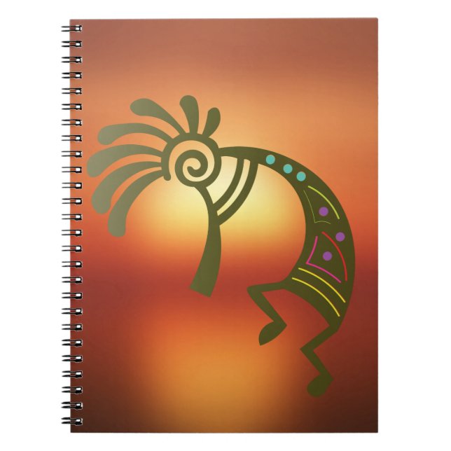 Cuaderno Bloc de notas Sunset Southwest Kokopelli (Frente)