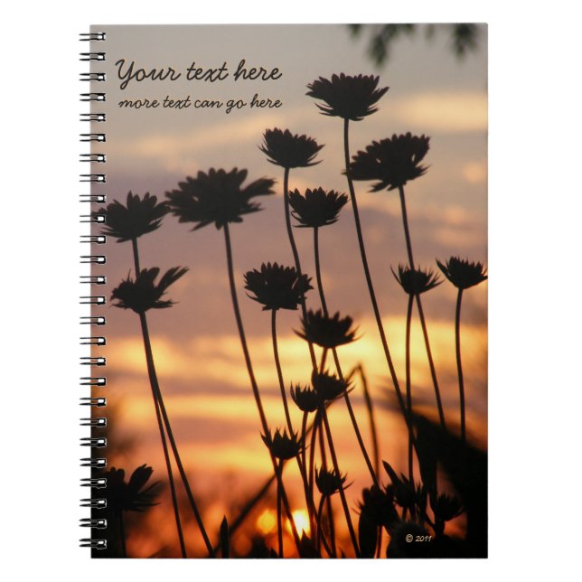 Cuaderno Bloc de notas Sunset Wildflowers (Frente)