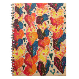 Cuaderno Bloc de notas Swirly Hearts