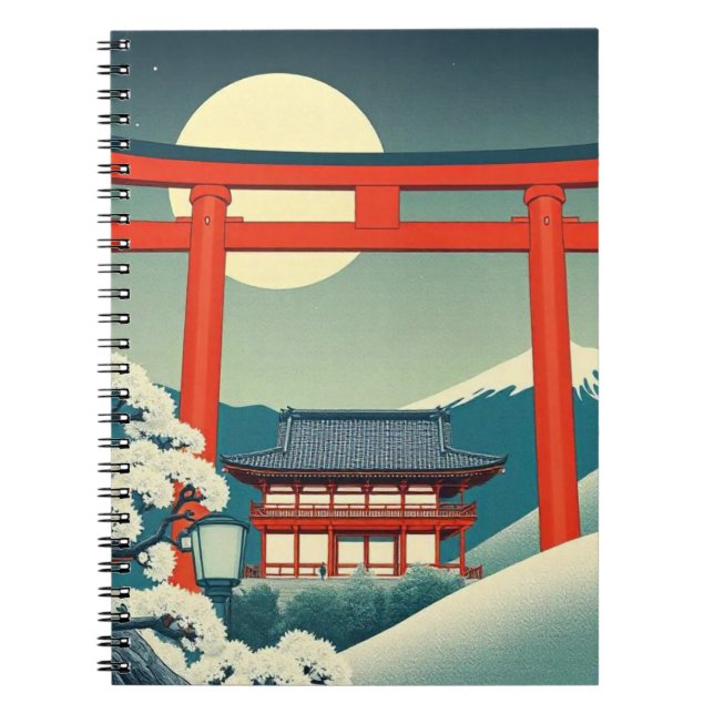 Cuaderno Bloc de notas Torii japonés (Frente)