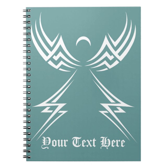 Cuaderno bloc de notas tribal Angel personalizado (Frente)