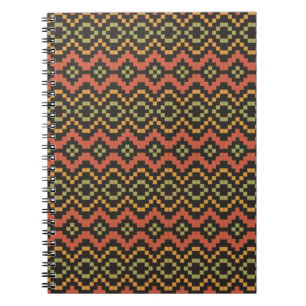 Cuaderno Bloc de notas tribal verde negro y rojo egipcio