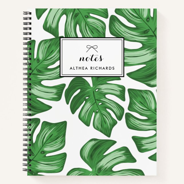Cuaderno bloc de notas tropical de doble hoja (Anverso)