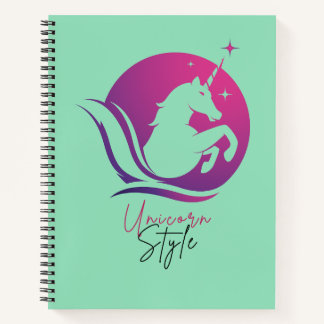Cuaderno bloc de notas único de estilo mágico de unicornio